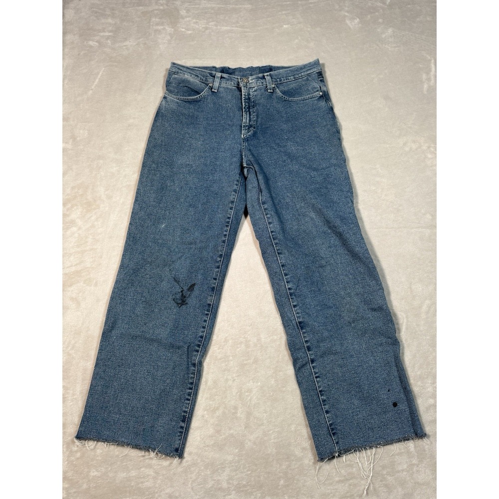 Versace Jeans Couture Denim Jeans Size 30x27 Light Blue Wash Distressed